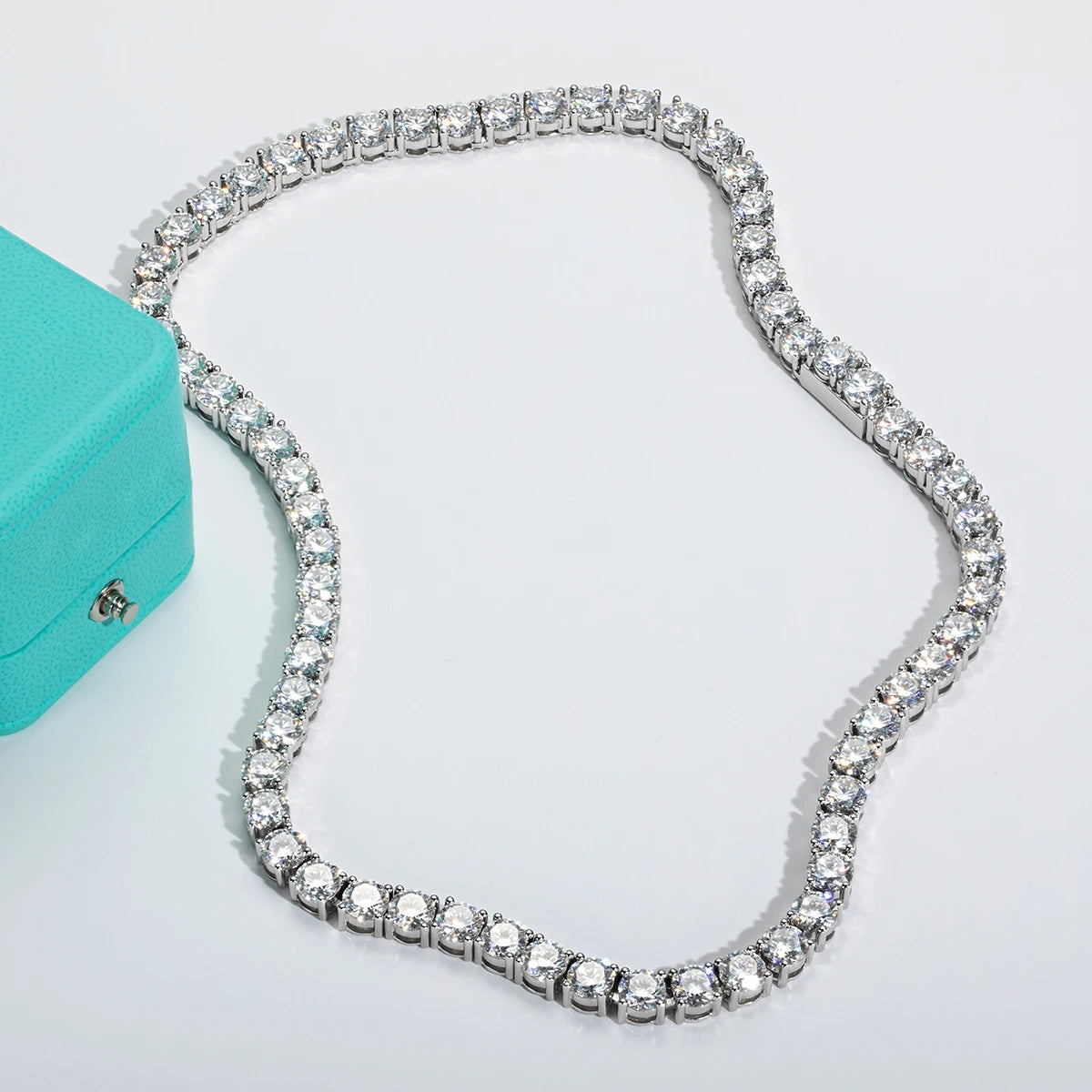 6.5 MM Moissanite Tennis Necklace – 66CTTW