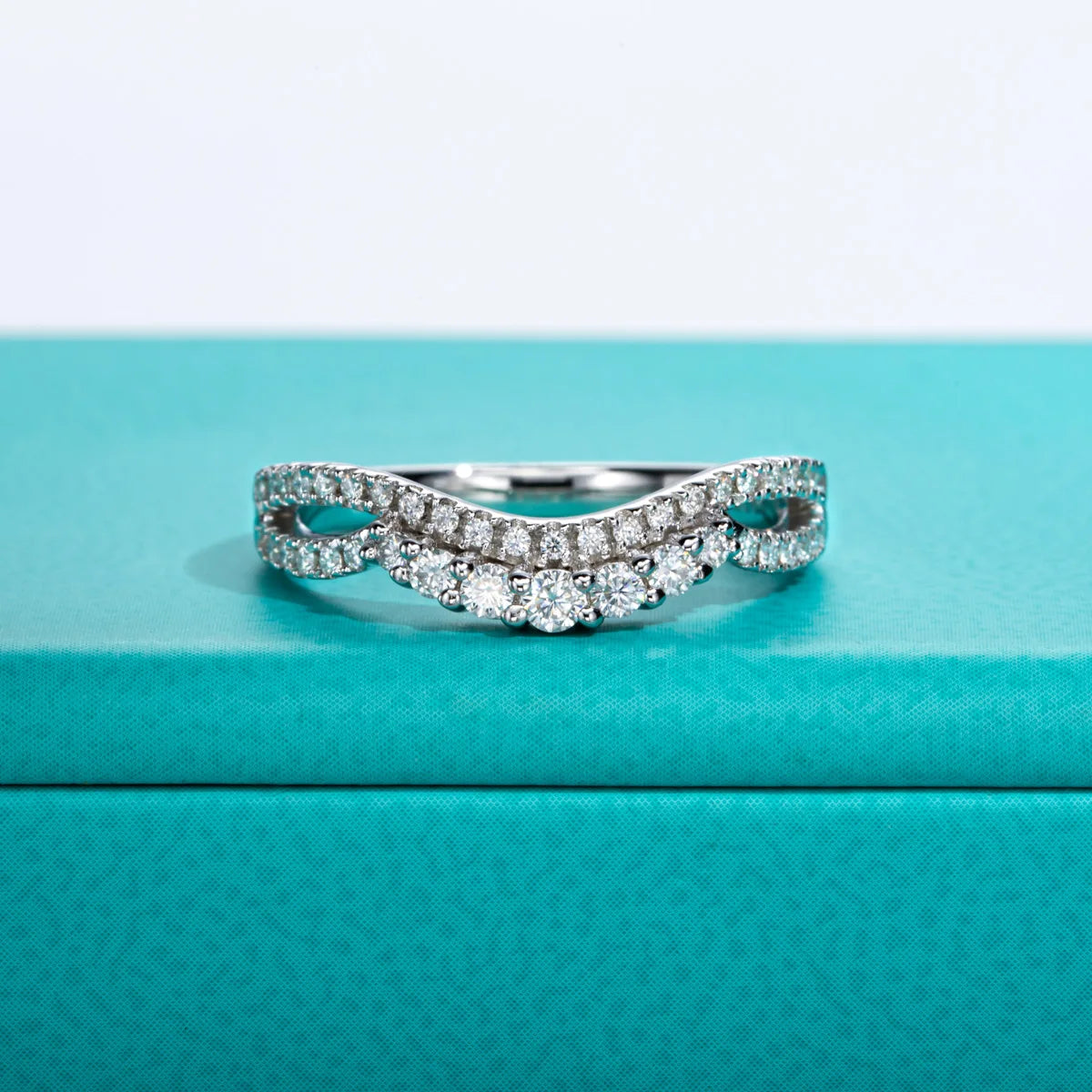 2.5 MM D Color Moissanite Wedding Eternity Band