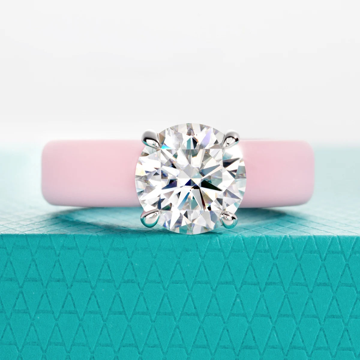 3.5 CT Round Moissanite Silicone Ring