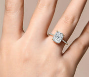 4CT Reddin Cut Moissanite Engagement Ring.