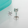 4mm D Color Moissanite Diamond Classic Stud Earrings - 925 Sterling Silver Fine Jewelry.