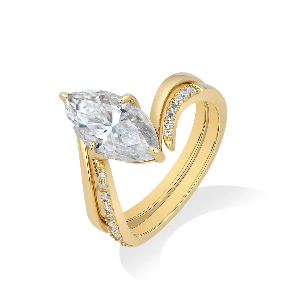 3 CT Marquise Cut Moissanite Engagement Ring