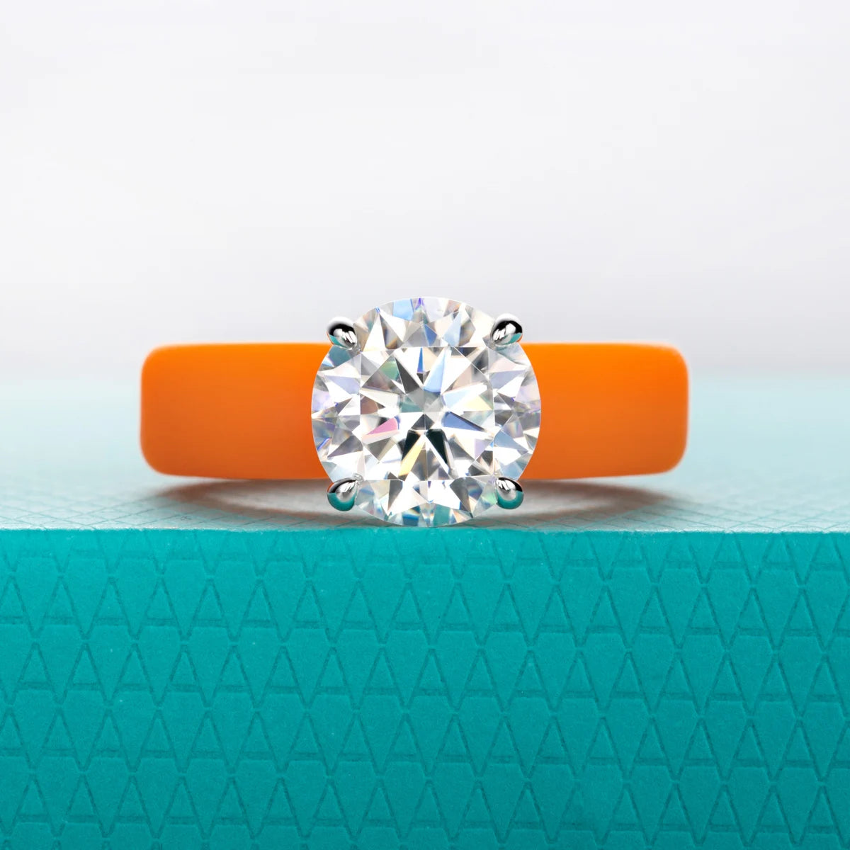 3.5 CT Round Moissanite Silicone Ring