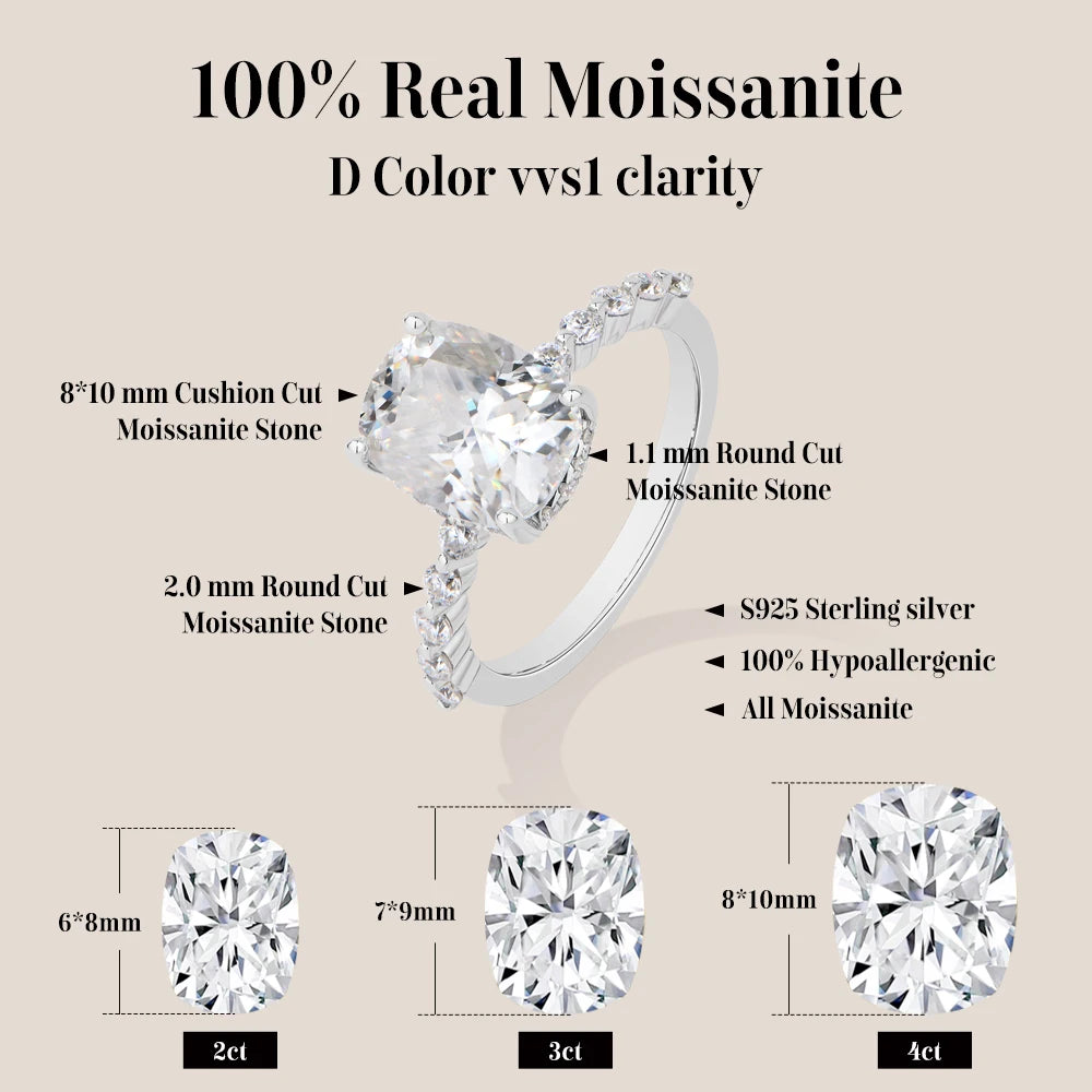 3 CT Snowflake Halo Oval Cut Moissanite Ring