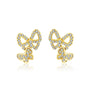 VVS1 D Color Butterfly Moissanite Stud Earrings | S925.
