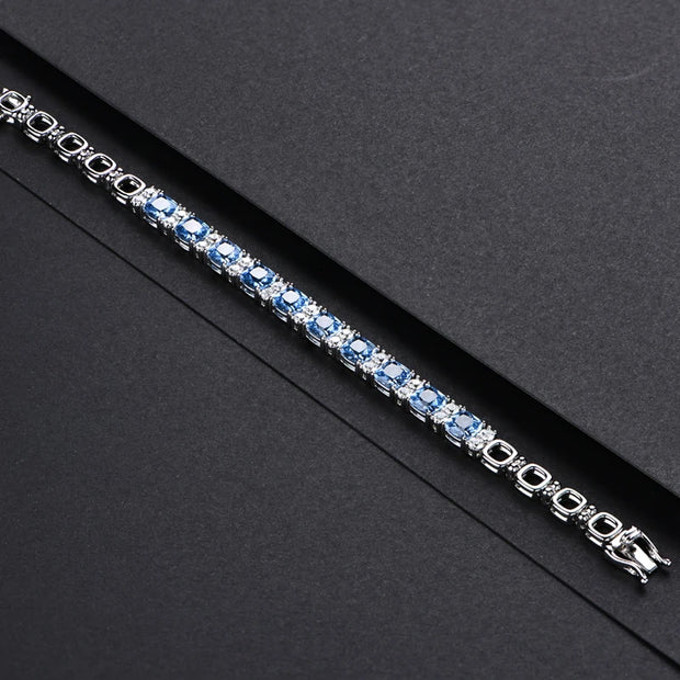 925 Sterling Silver 6*6mm Tennis Bracelet.