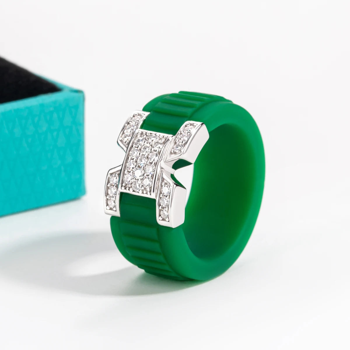 Moissanite Silicone Engagement Ring