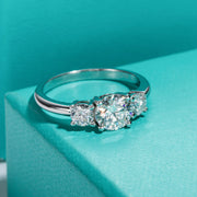 1.6CTTW D Color Moissanite Engagement Ring.