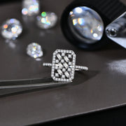 VVSI D Color 1.5MM Brilliant Cut Moissanite Ring.