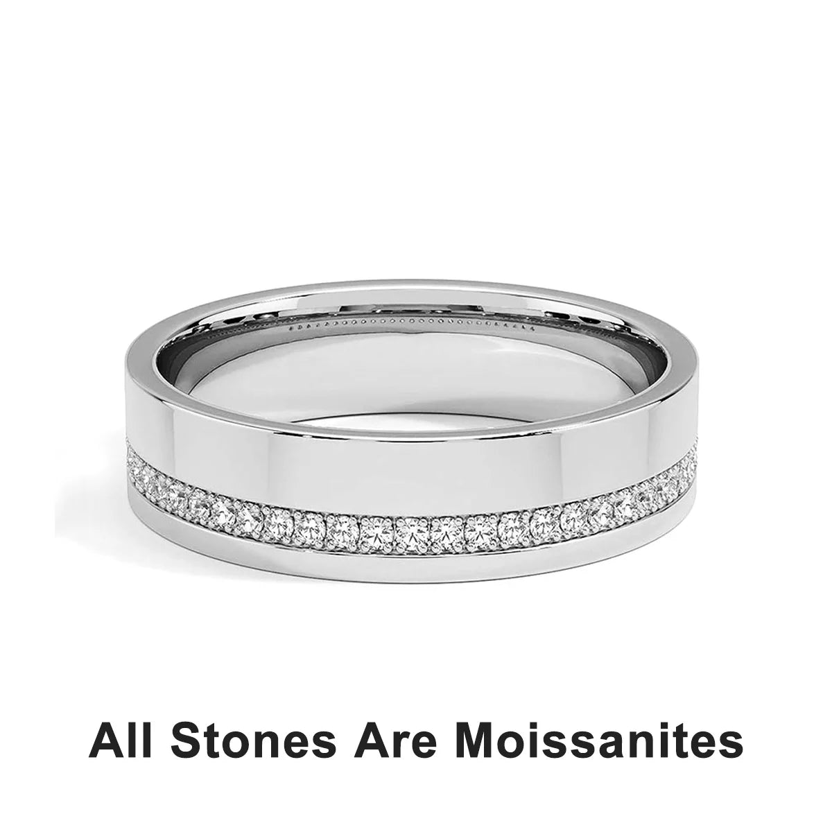 VVS1 D Color Men's Moissanite Ring