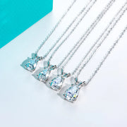 VVS1 D Color Pear Cut Moissanite Pendant Necklace