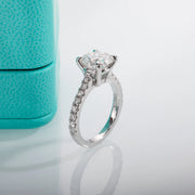 3 CT D Color Moissanite Engagement Wedding Ring.