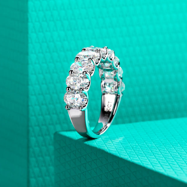 GK Moissanites 0.5ct Oval Cut Moissanite Wedding Bands