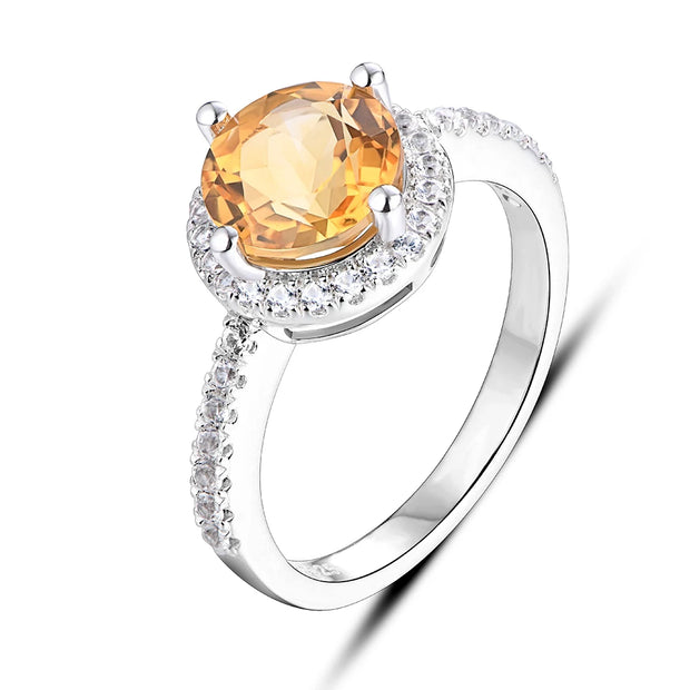 2.3 CT Round Cut Created Diaspore Ring.