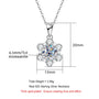 1 Carat Moissanite Flower Heart Pendant Necklace.