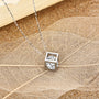 4CT D Color Square Shaped Moissanite Necklace | S925.