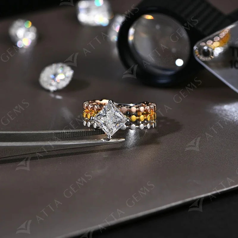 2.0CT VVS1 D Color Moissanite Ring | S925.