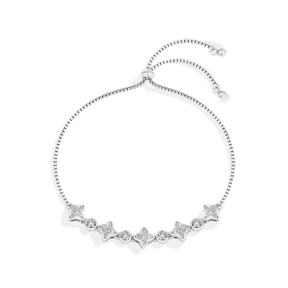 Four-Pointed Star Moissanite Bracelet