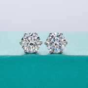 1ct D Color Moissanite Stud Earrings.