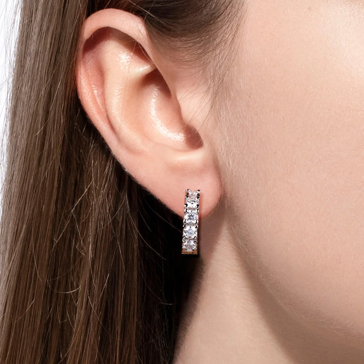 2.6 CTTW / 6 CTTW Moissanite Hoop Earrings