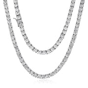 3.0MM VVS1 Tennis Cut Moissanite Necklace | S925.