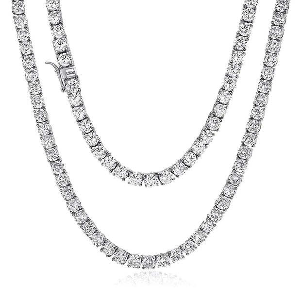 3.0MM VVS1 Tennis Cut Moissanite Necklace | S925.