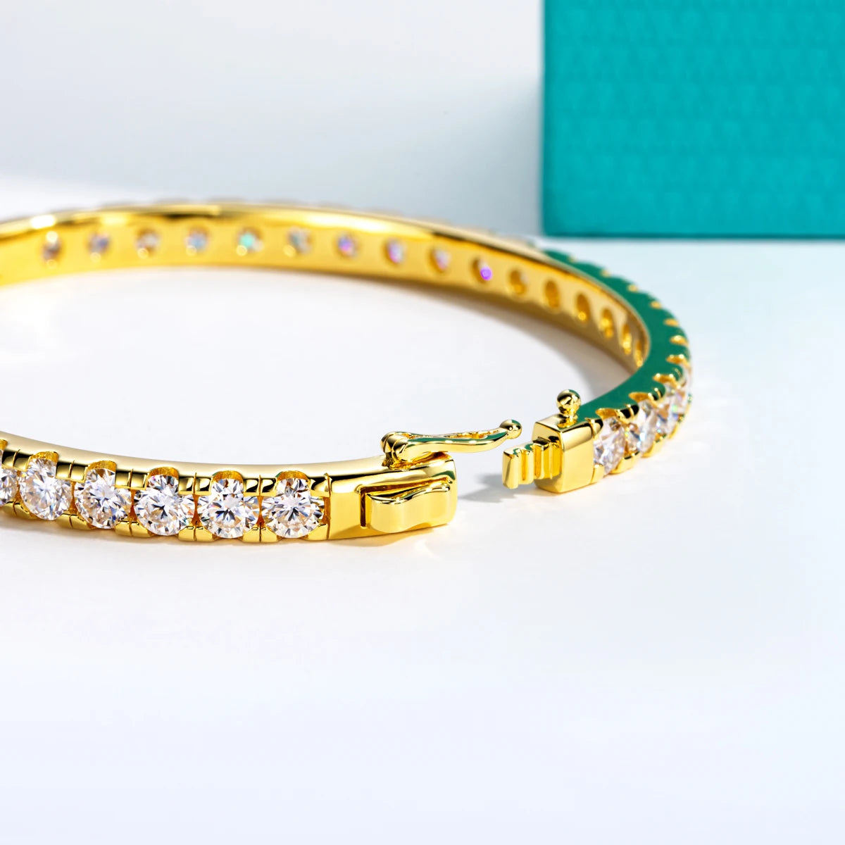 4 MM Moissanite Tennis Bangle Bracelet