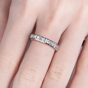 GK Moissanites 2.2mm D Color Moissanite Princess Eternity Band Ring