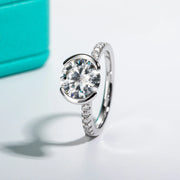 3CT D Color Moissanite Engagement Ring.