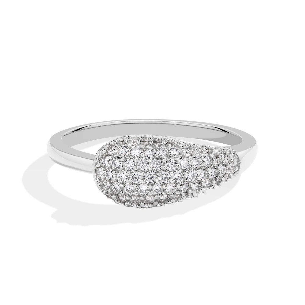 Pear-Shaped Multi-Stone Moissanite Engagement Ring