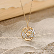 1.5 MM VVS1 D Color Flower Moissanite Pendant Necklace | S925.