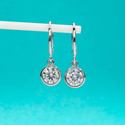 Moissanite Hoop Women's Earrings.