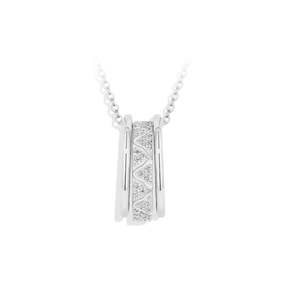 Three Circles Moissanite Necklace
