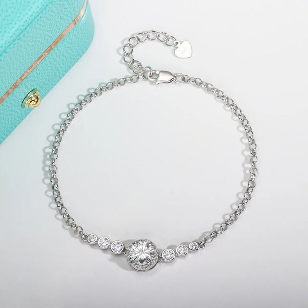 1ct Moissanite Diamond Tennis Bracelet.