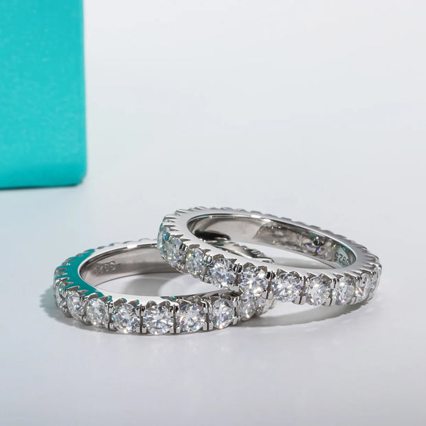 GK Moissanites 4mm Moissanite Wedding Band Ring