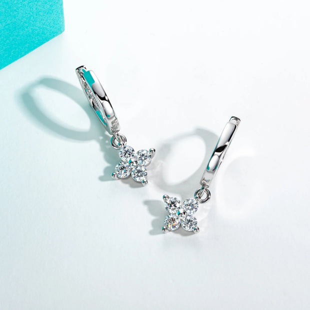 3mm Moissanite Hoop Earrings - Women's Huggies.