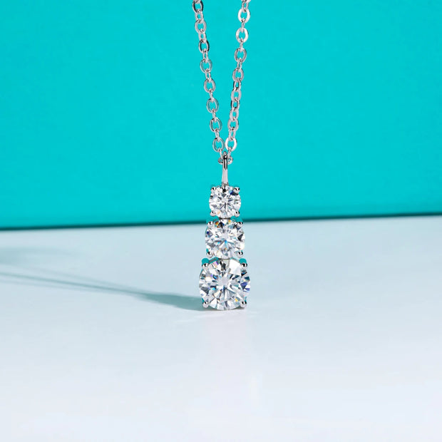 1.8cttw D Color Moissanite Pendant Necklace.