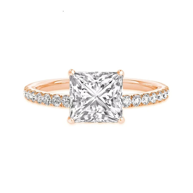 3CT VVS1 D Color Princess Cut Moissanite Engagement Ring | S925.