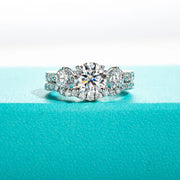 GK Moissanites 3.7cttw D Color Moissanite Bridal Set
