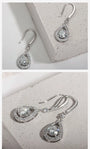 1 Carat Teardrop D Color Moissanite Drop Earrings - 925 Sterling Silver Hook Earrings for Women.