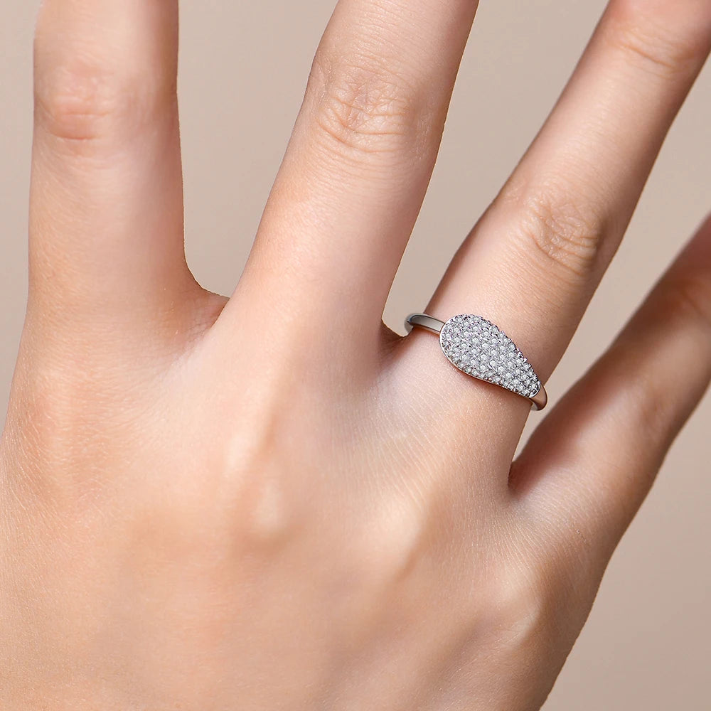 Pear-Shaped Multi-Stone Moissanite Engagement Ring