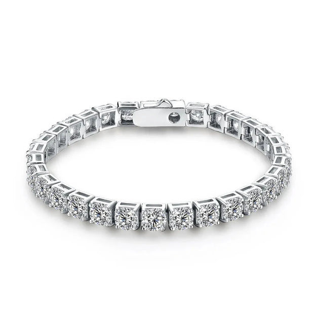 30 Stone VVS1 D Color 0.5 CT Tennis Bracelet | S925.