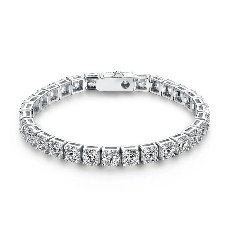 30 Stone VVS1 D Color 0.5 CT Tennis Bracelet | S925.