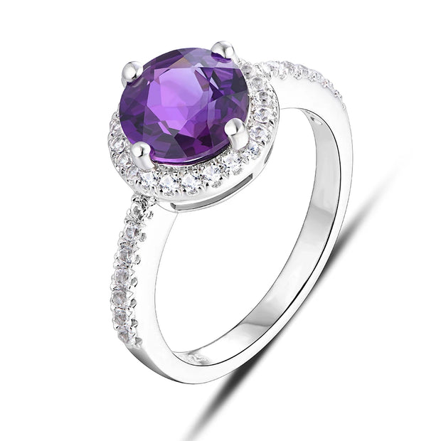 2.3 CT Round Cut Created Diaspore Ring.