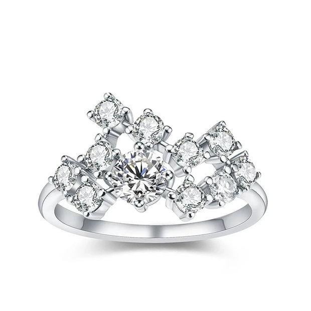 1CT Multi-stone Brilliant Cut Moissanite Promise Ring.