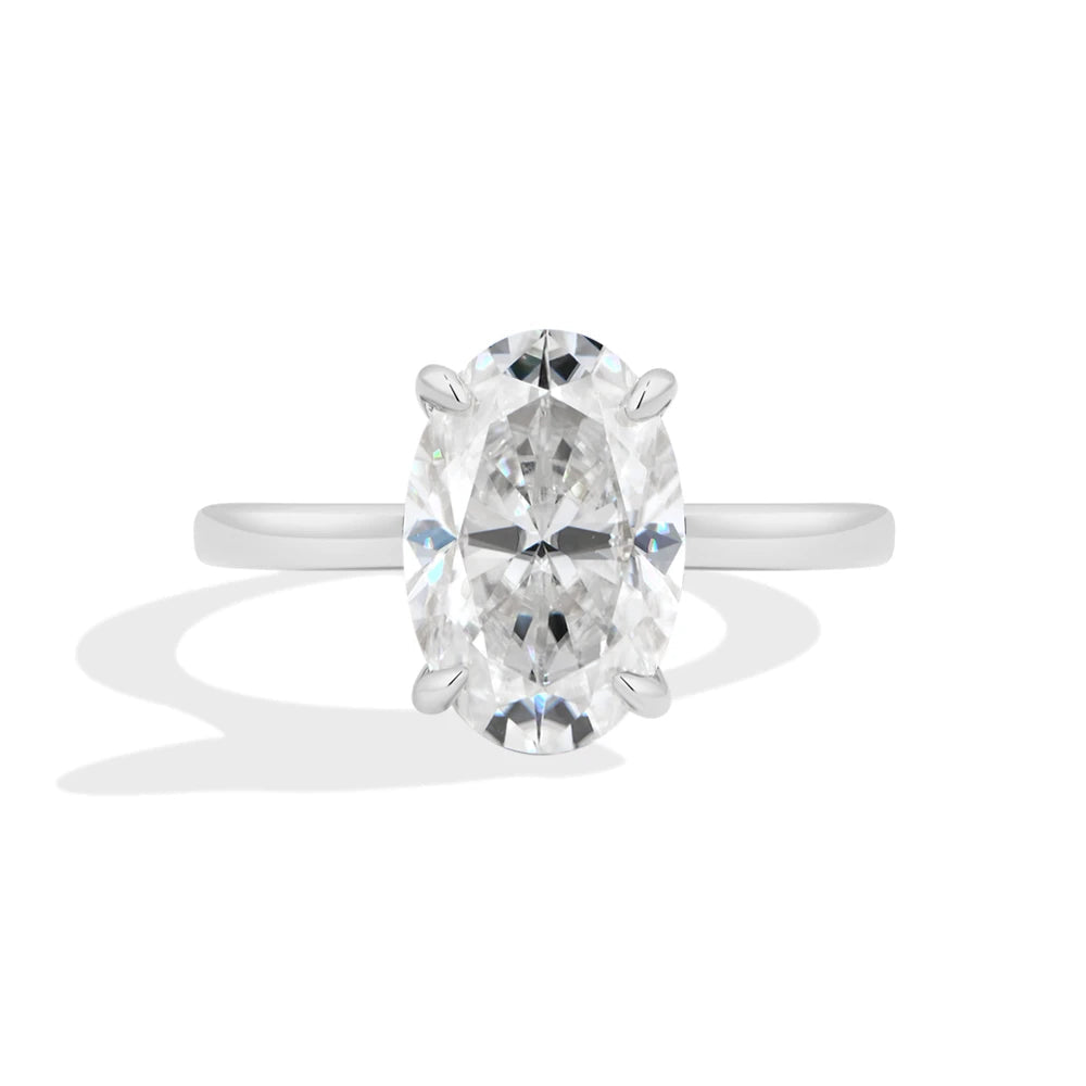 4.5 CT Oval Cut Moissanite Engagement Ring