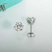 1-2cttw D Color Moissanite Stud Earrings.