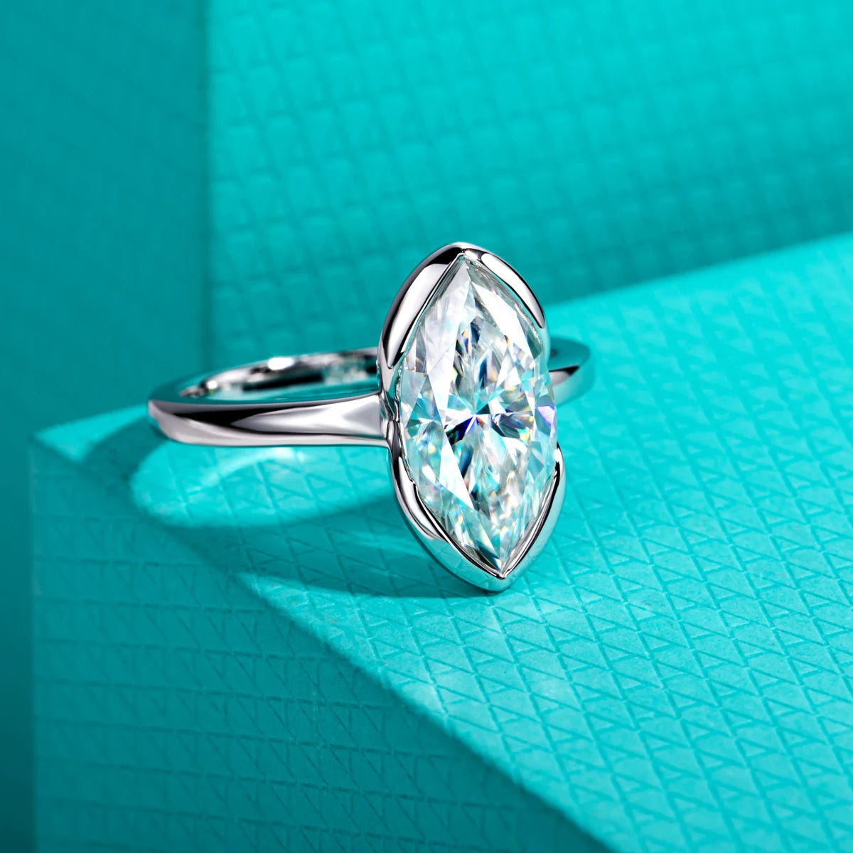3 CT Marquise Cut Moissanite Engagement Ring