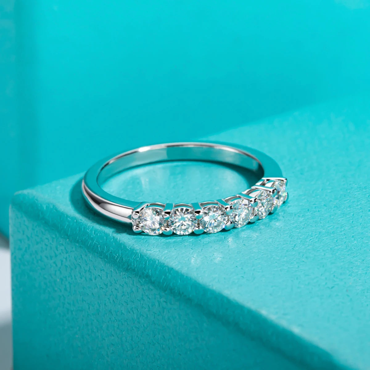 GK Moissanites 3mm 0.6cttw D Color Moissanite Wedding Band Ring