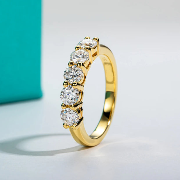 GK Moissanites 4mm Moissanite Wedding Band Ring